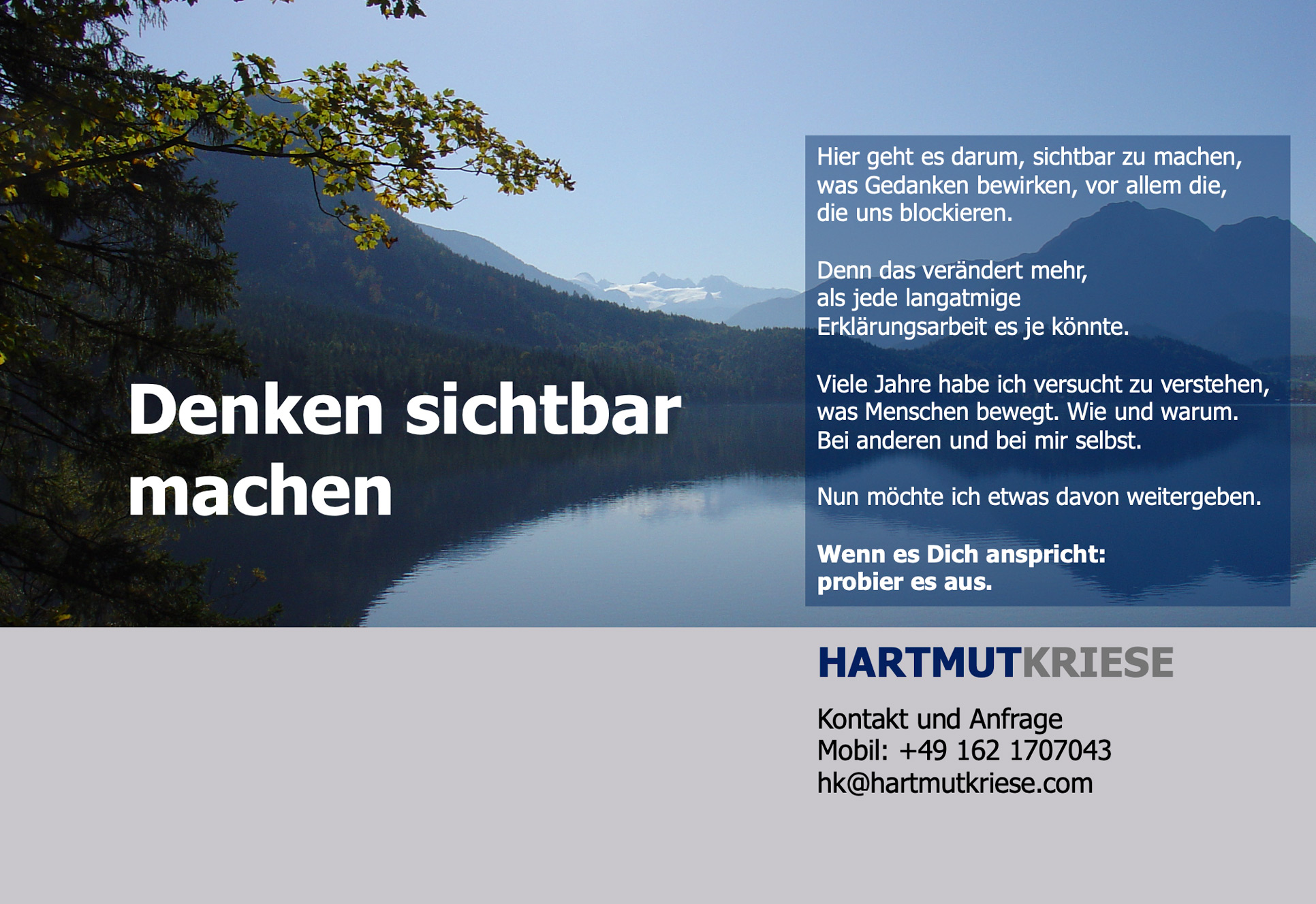 Hartmut Kriese – Denken sichtbar machen